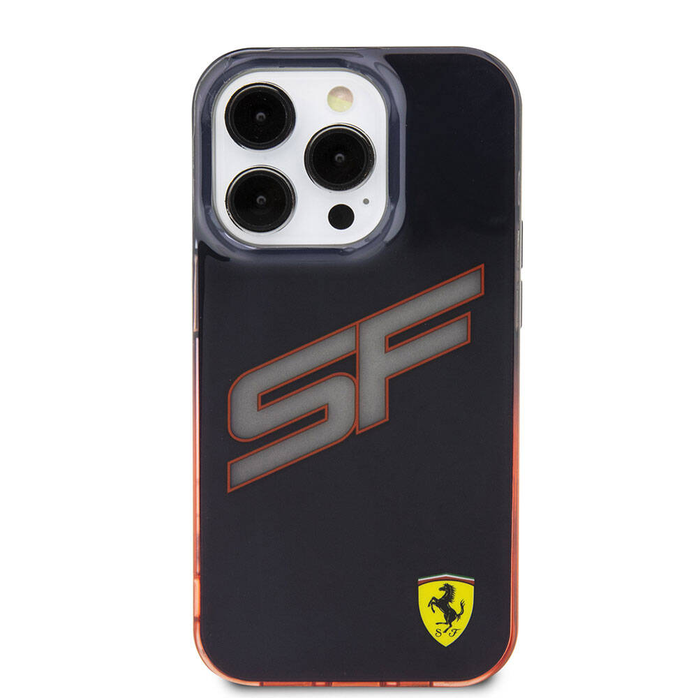 iPhone 15 Pro Max Kılıf Ferrari Orjinal Lisanslı Transparan SF Yazılı Kenarları Renk Geçişli Kapak