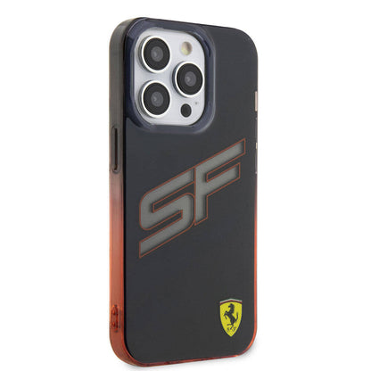 iPhone 15 Pro Max Kılıf Ferrari Orjinal Lisanslı Transparan SF Yazılı Kenarları Renk Geçişli Kapak