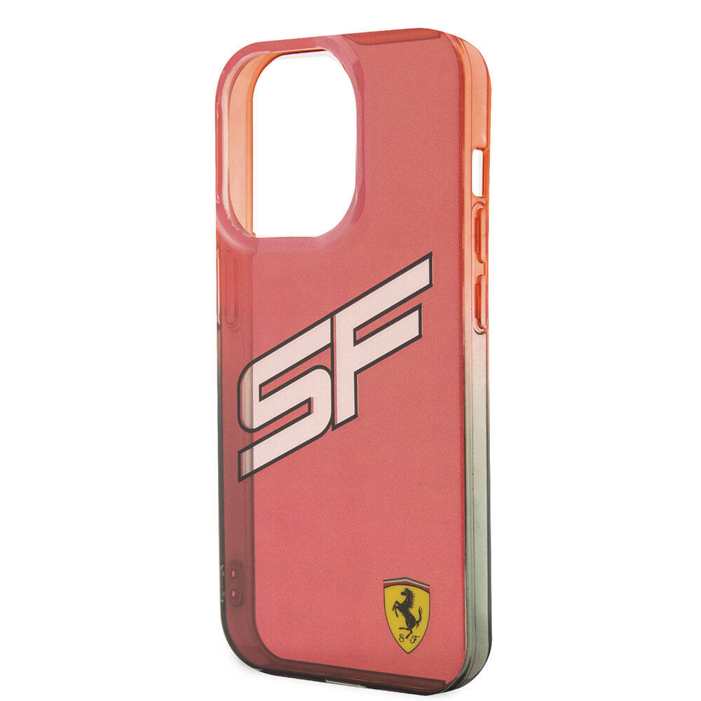 iPhone 15 Pro Max Kılıf Ferrari Orjinal Lisanslı Transparan SF Yazılı Kenarları Renk Geçişli Kapak