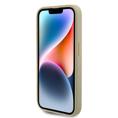 iPhone 15 Pro Max Kılıf Guess Orjinal Lisanslı 4G Büyük Metal Logolu Glitter Kapak