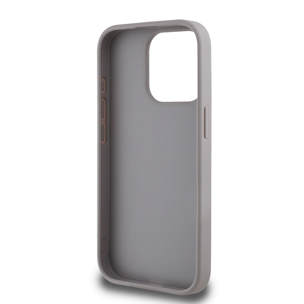 iPhone 15 Pro Max Kılıf Guess Orjinal Lisanslı Gül Baskılı Büyük Metal Logo Dizaynlı Kapak