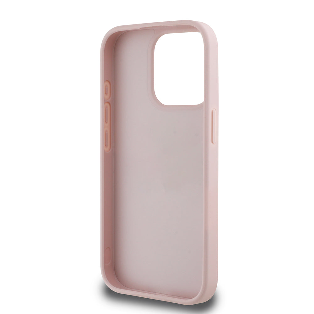 iPhone 15 Pro Max Kılıf Guess Orjinal Lisanslı Gül Baskılı Büyük Metal Logo Dizaynlı Kapak