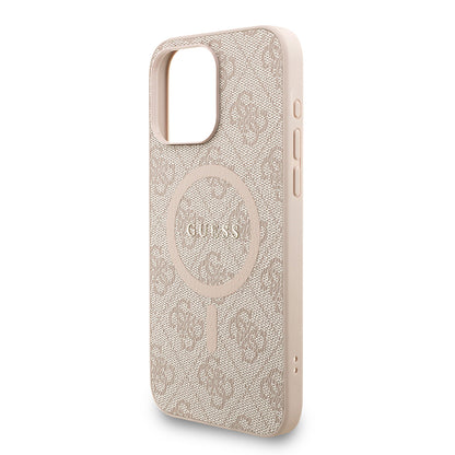 iPhone 15 Pro Max Kılıf Guess Orjinal Lisanslı M-safe Şarj Özellikli PU Deri Bilek Askı İpli Yazı Logolu Kapak