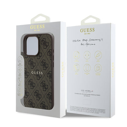 iPhone 15 Pro Max Kılıf Guess Orjinal Lisanslı M-safe Şarj Özellikli 4G Desen Yazı Logolu Kapak