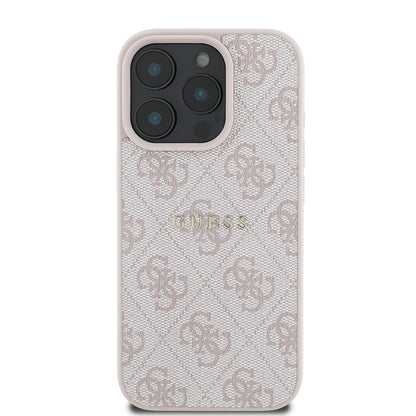 iPhone 15 Pro Max Kılıf Guess Orjinal Lisanslı M-safe Şarj Özellikli 4G Desen Yazı Logolu Kapak