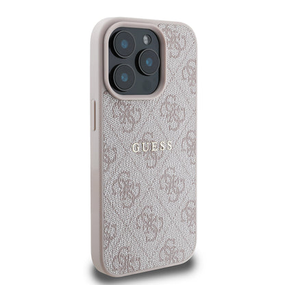 iPhone 15 Pro Max Kılıf Guess Orjinal Lisanslı M-safe Şarj Özellikli 4G Desen Yazı Logolu Kapak