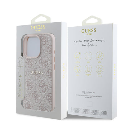 iPhone 15 Pro Max Kılıf Guess Orjinal Lisanslı M-safe Şarj Özellikli 4G Desen Yazı Logolu Kapak