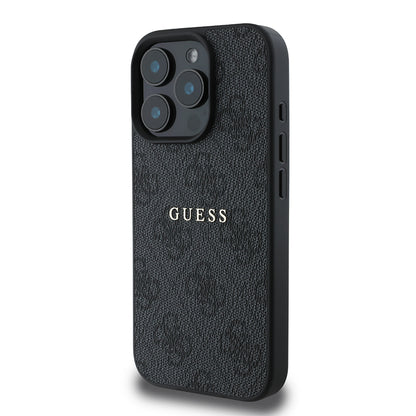 iPhone 15 Pro Max Kılıf Guess Orjinal Lisanslı M-safe Şarj Özellikli 4G Desen Yazı Logolu Kapak