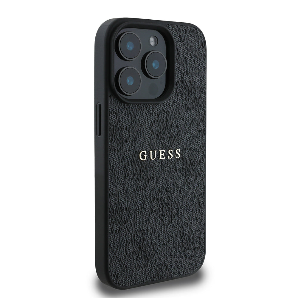 iPhone 15 Pro Max Kılıf Guess Orjinal Lisanslı M-safe Şarj Özellikli 4G Desen Yazı Logolu Kapak