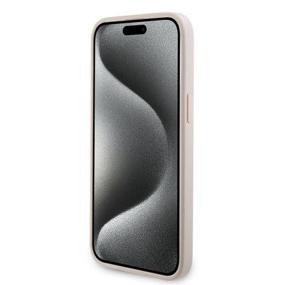 iPhone 15 Pro Max Kılıf Guess Orjinal Lisanslı M-safe Şarj Özellikli 4G Şerit Tasarımlı Printed Kapak