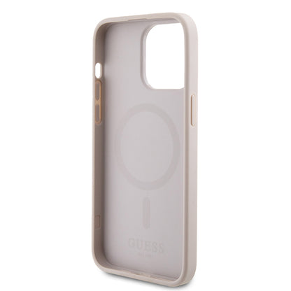 iPhone 15 Pro Max Kılıf Guess Orjinal Lisanslı M-safe Şarj Özellikli 4G Şerit Tasarımlı Printed Kapak