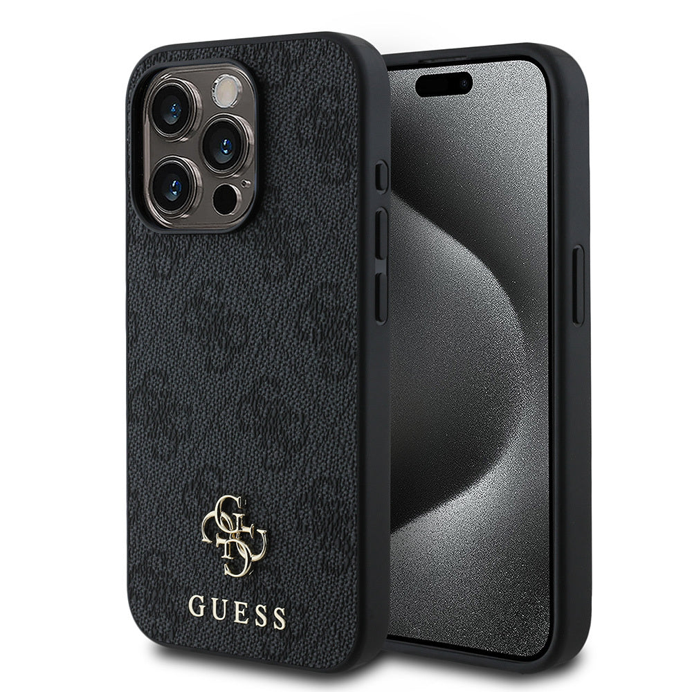 iPhone 15 Pro Max Kılıf Guess Orjinal Lisanslı M-safe Şarj Özellikli Small 4G Classic Kapak