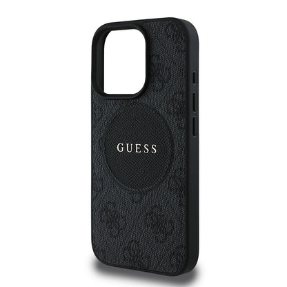 iPhone 15 Pro Max Kılıf Guess Orjinal Lisanslı M-safe Şarj Özellikli Yazı Logolu Circle Classic Kapak