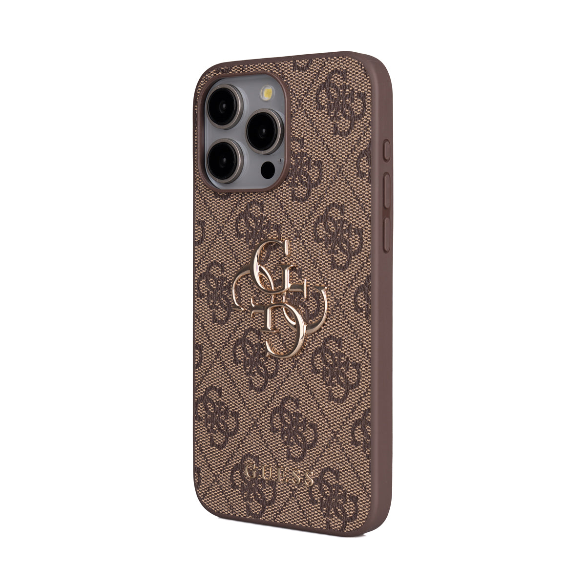 iPhone 15 Pro Max Kılıf Guess Orjinal Lisanslı PU Deri 4G Büyük Metal Logolu Çapraz Vücut Askılı Kapak
