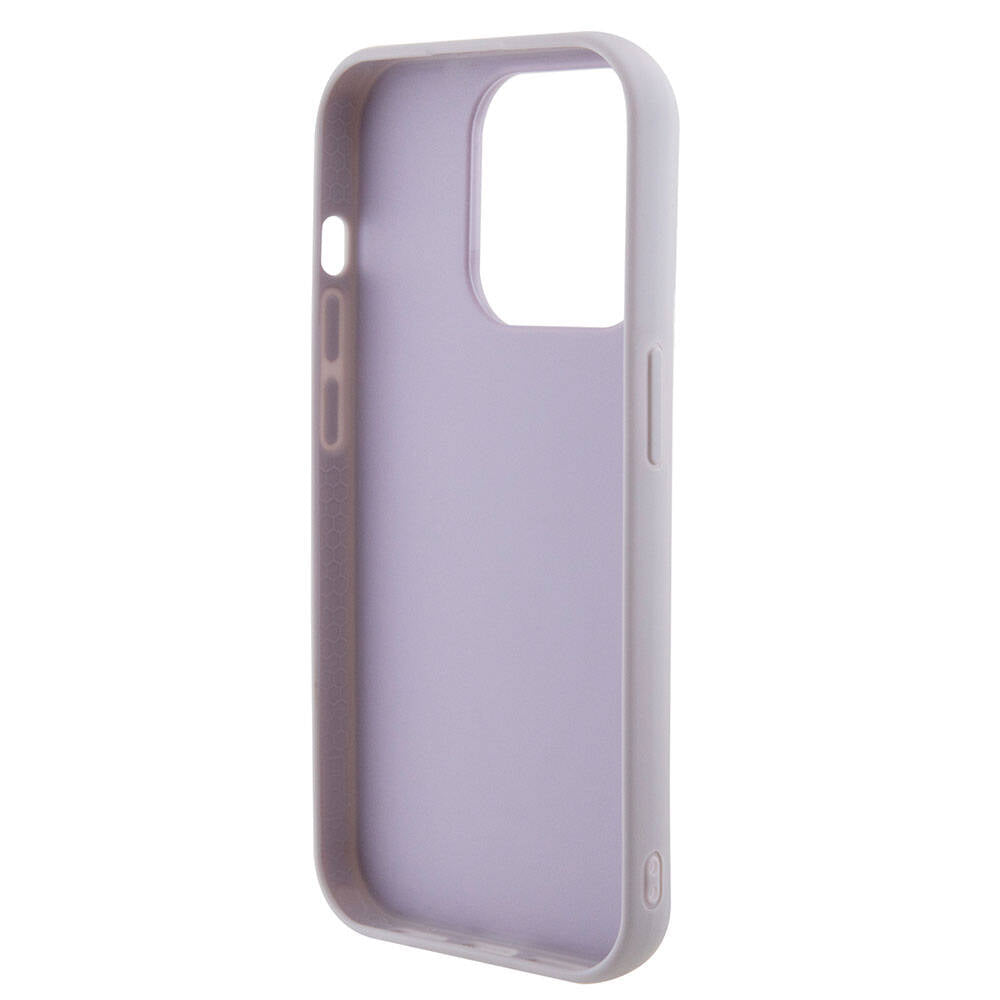 iPhone 15 Pro Max Kılıf Guess Orjinal Lisanslı PU Deri Metal Yazı Logolu Kapitone Kapak
