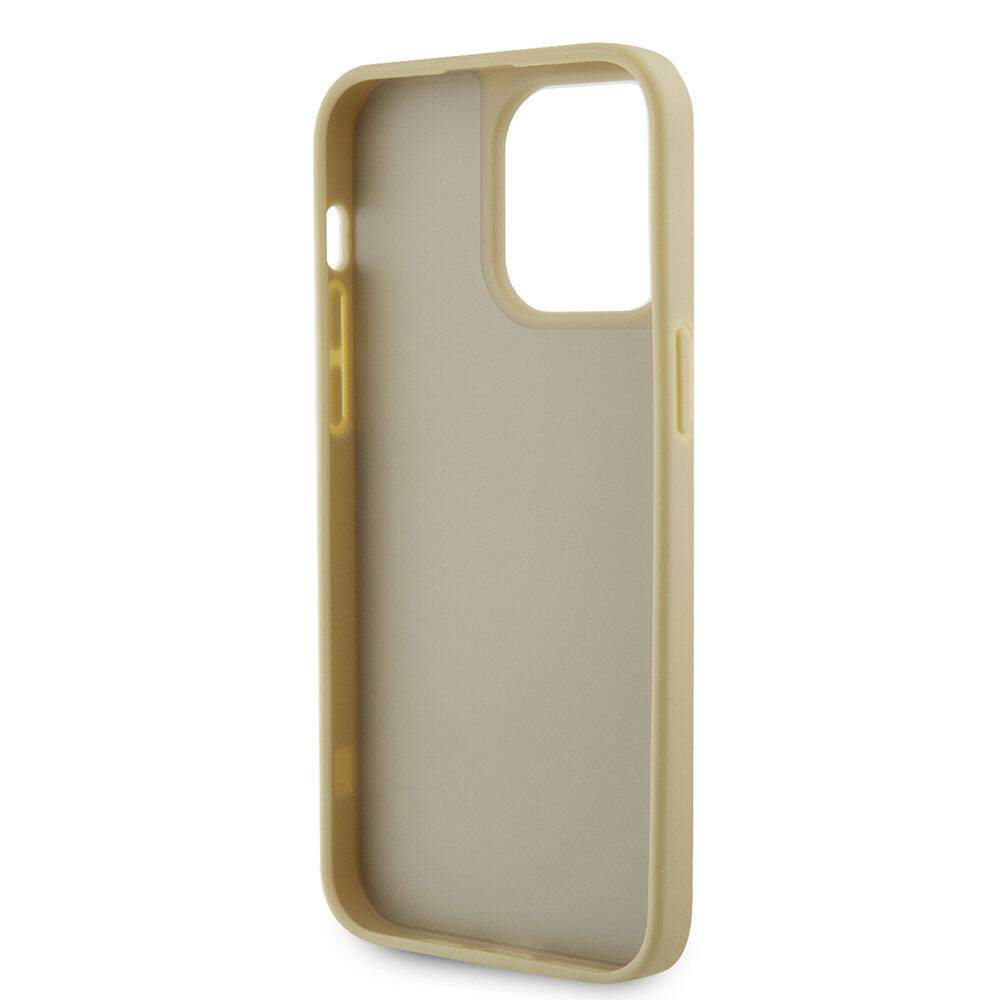 iPhone 15 Pro Max Kılıf Guess Orjinal Lisanslı Taşlı Arka Yüzey Üçgen Logolu Kapak