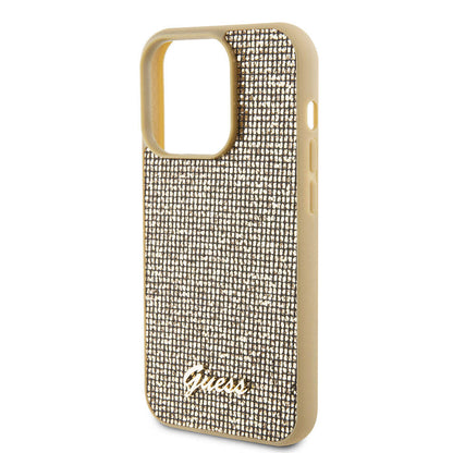 iPhone 15 Pro Max Kılıf Guess Orjinal Lisanslı Yazı Logolu Disco Script Metal Kapak