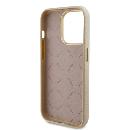 iPhone 15 Pro Max Kılıf Guess Orjinal Lisanslı Yazı Logolu Glitter Glossy Script Kapak
