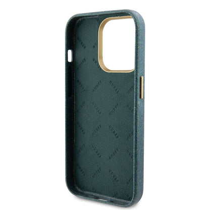 iPhone 15 Pro Max Kılıf Guess Orjinal Lisanslı Yazı Logolu Glitter Glossy Script Kapak