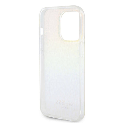 iPhone 15 Pro Max Kılıf Guess Orjinal Lisanslı Yazı Logolu Mirror Disco Kapak