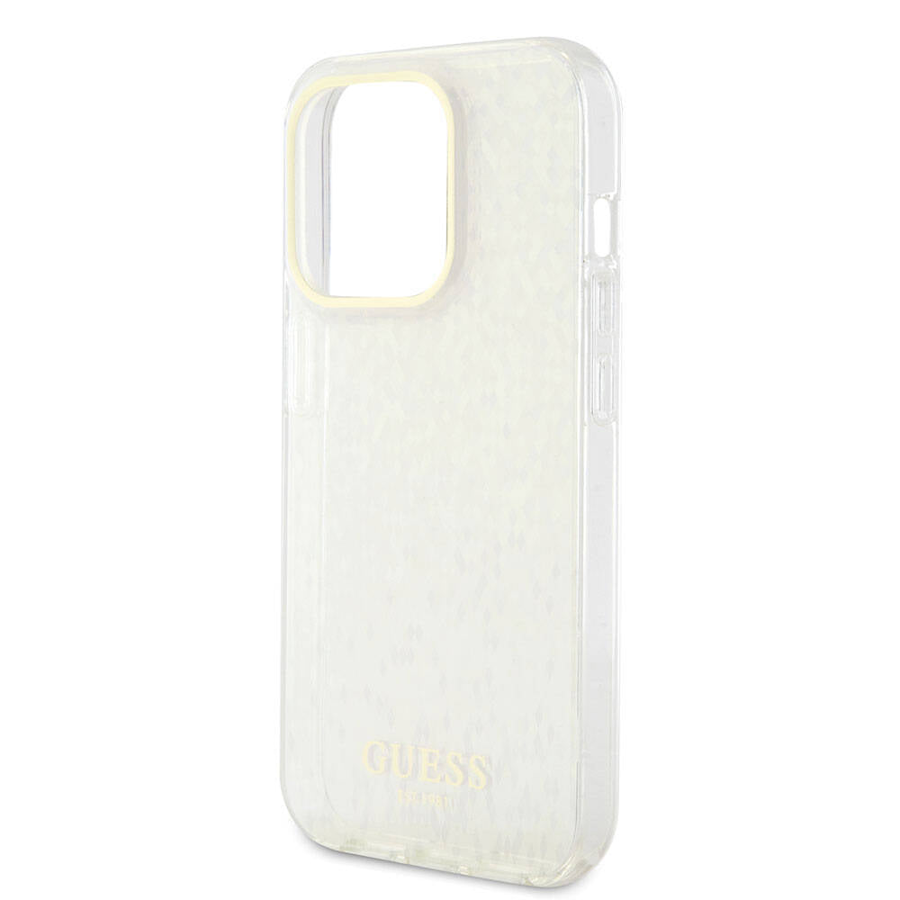 iPhone 15 Pro Max Kılıf Guess Orjinal Lisanslı Yazı Logolu Mirror Disco Kapak