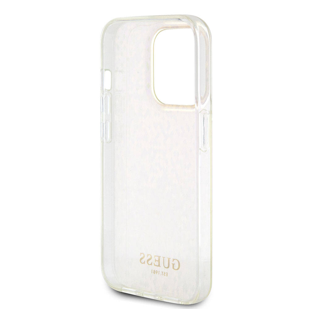 iPhone 15 Pro Max Kılıf Guess Orjinal Lisanslı Yazı Logolu Mirror Disco Kapak