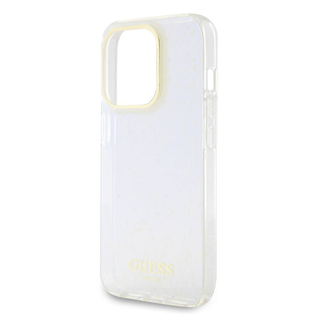 iPhone 15 Pro Max Kılıf Guess Orjinal Lisanslı Yazı Logolu Mirror Disco Kapak