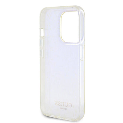 iPhone 15 Pro Max Kılıf Guess Orjinal Lisanslı Yazı Logolu Mirror Disco Kapak
