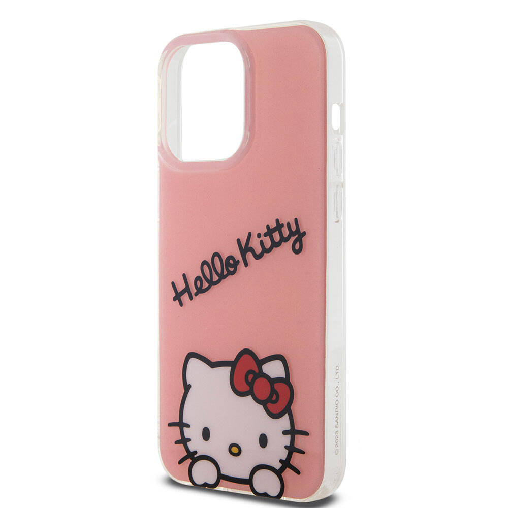 iPhone 15 Pro Max Kılıf Hello Kitty Orjinal Lisanslı Askılı Yazı ve İkonik Logolu Daydreaming Kapak