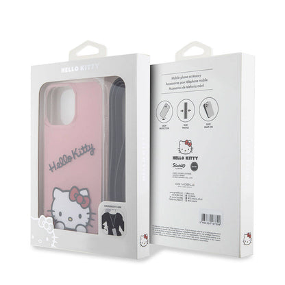 iPhone 15 Pro Max Kılıf Hello Kitty Orjinal Lisanslı Askılı Yazı ve İkonik Logolu Daydreaming Kapak
