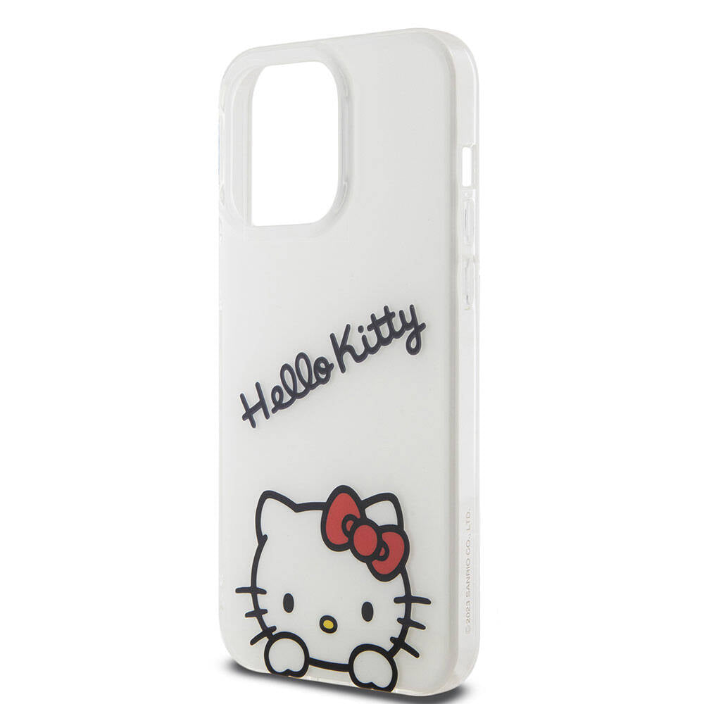 iPhone 15 Pro Max Kılıf Hello Kitty Orjinal Lisanslı Askılı Yazı ve İkonik Logolu Daydreaming Kapak