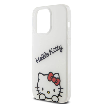 iPhone 15 Pro Max Kılıf Hello Kitty Orjinal Lisanslı Askılı Yazı ve İkonik Logolu Daydreaming Kapak