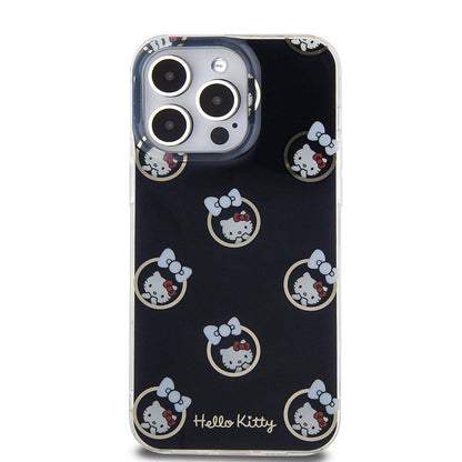 iPhone 15 Pro Max Kılıf Hello Kitty Orjinal Lisanslı Elektroplating Kaplama Kabarcık Baskılı Kapak