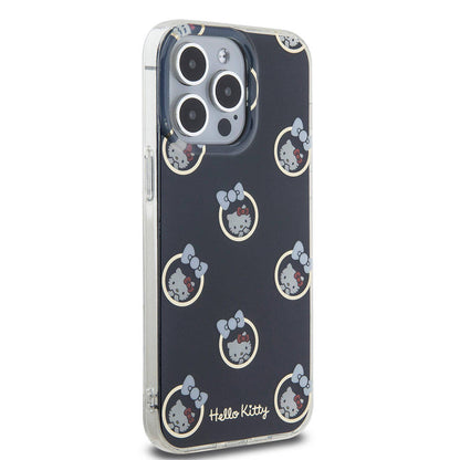 iPhone 15 Pro Max Kılıf Hello Kitty Orjinal Lisanslı Elektroplating Kaplama Kabarcık Baskılı Kapak