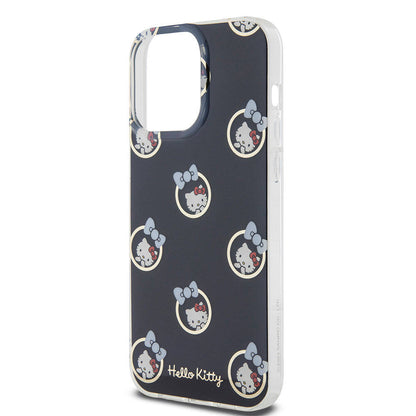 iPhone 15 Pro Max Kılıf Hello Kitty Orjinal Lisanslı Elektroplating Kaplama Kabarcık Baskılı Kapak