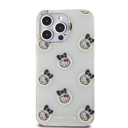 iPhone 15 Pro Max Kılıf Hello Kitty Orjinal Lisanslı Elektroplating Kaplama Kabarcık Baskılı Kapak