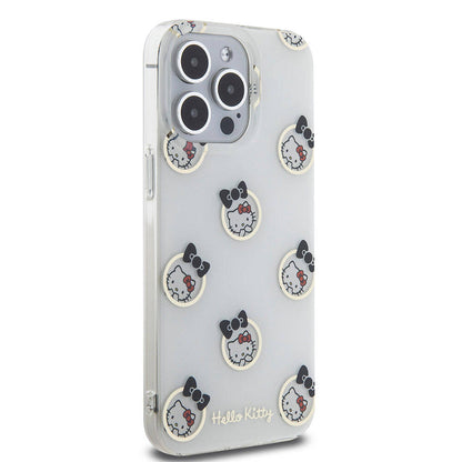 iPhone 15 Pro Max Kılıf Hello Kitty Orjinal Lisanslı Elektroplating Kaplama Kabarcık Baskılı Kapak