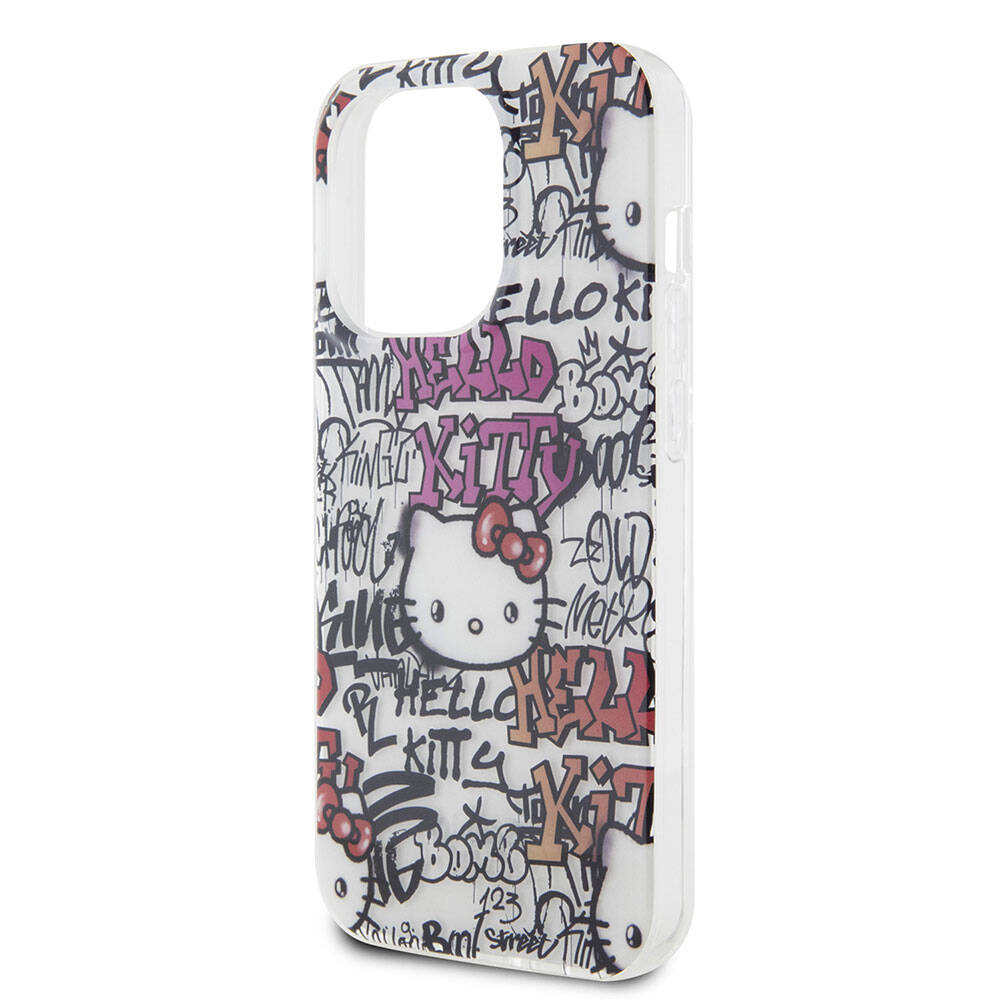 iPhone 15 Pro Max Kılıf Hello Kitty Orjinal Lisanslı İkonik Logolu Etiket Graffiti Kapak