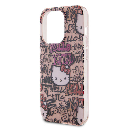 iPhone 15 Pro Max Kılıf Hello Kitty Orjinal Lisanslı İkonik Logolu Etiket Graffiti Kapak