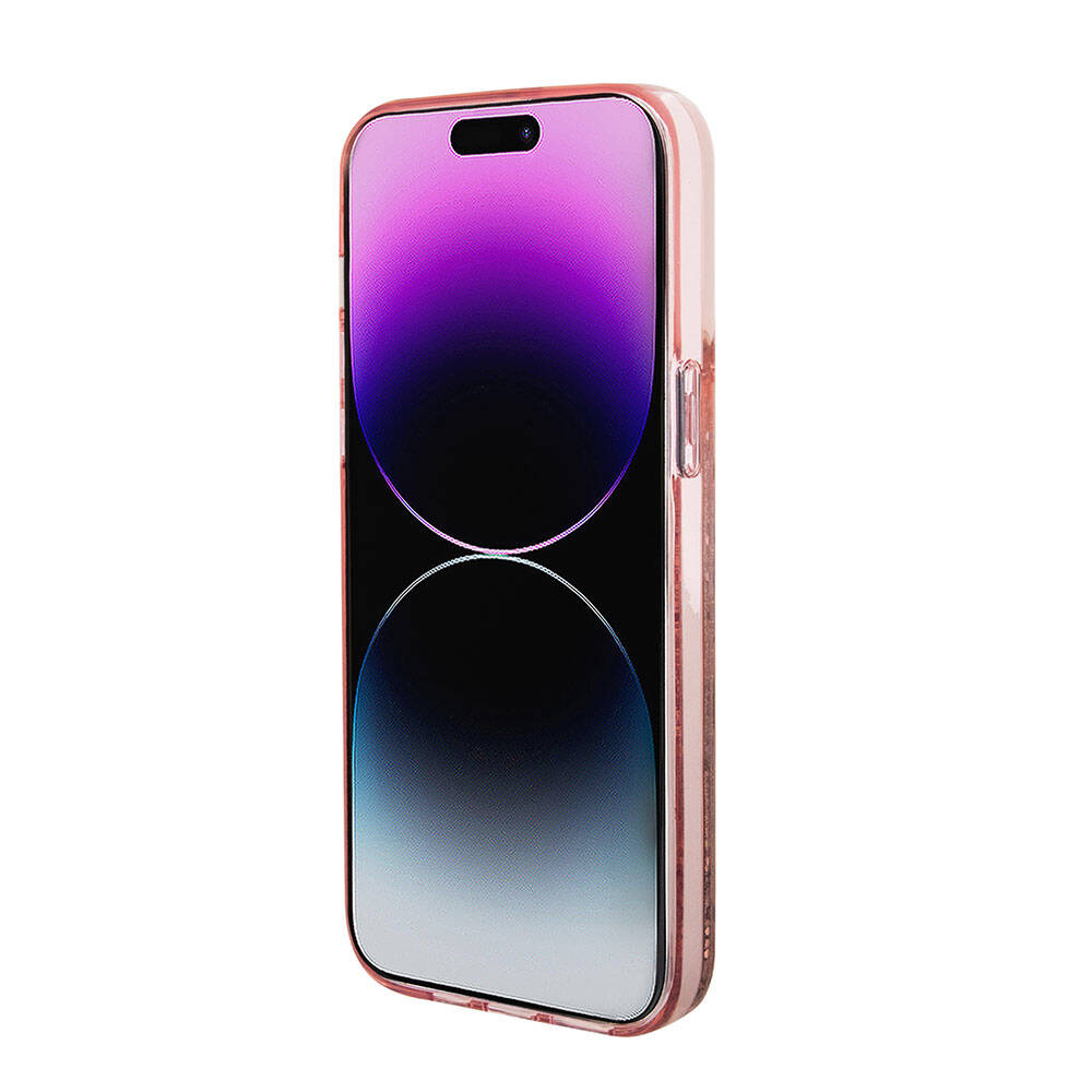 iPhone 15 Pro Max Kılıf Hello Kitty Orjinal Lisanslı İkonik Sıvılı Glitter Kapak
