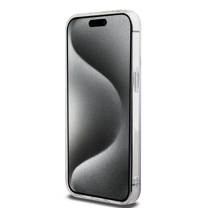 iPhone 15 Pro Max Kılıf Hello Kitty Orjinal Lisanslı Yazı ve İkonik Logolu Elektroplating Kaplama Gradyan Kapak