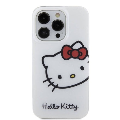 iPhone 15 Pro Max Kılıf Hello Kitty Orjinal Lisanslı Yazı ve İkonik Logolu Kitty Head Kapak