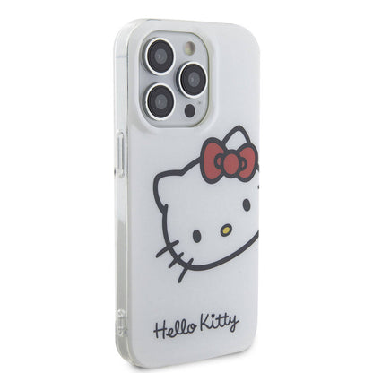 iPhone 15 Pro Max Kılıf Hello Kitty Orjinal Lisanslı Yazı ve İkonik Logolu Kitty Head Kapak