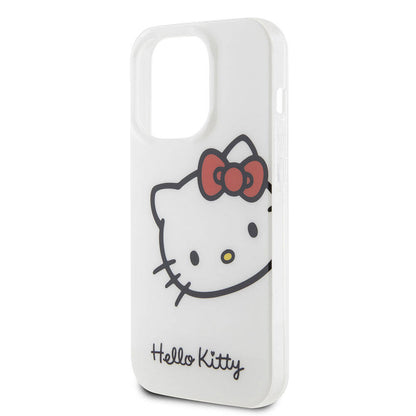 iPhone 15 Pro Max Kılıf Hello Kitty Orjinal Lisanslı Yazı ve İkonik Logolu Kitty Head Kapak