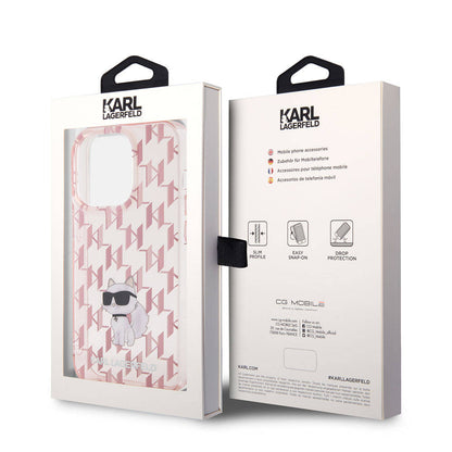 iPhone 15 Pro Max Kılıf Karl Lagerfeld IML C Monogram Orjinal Lisanslı Kapak