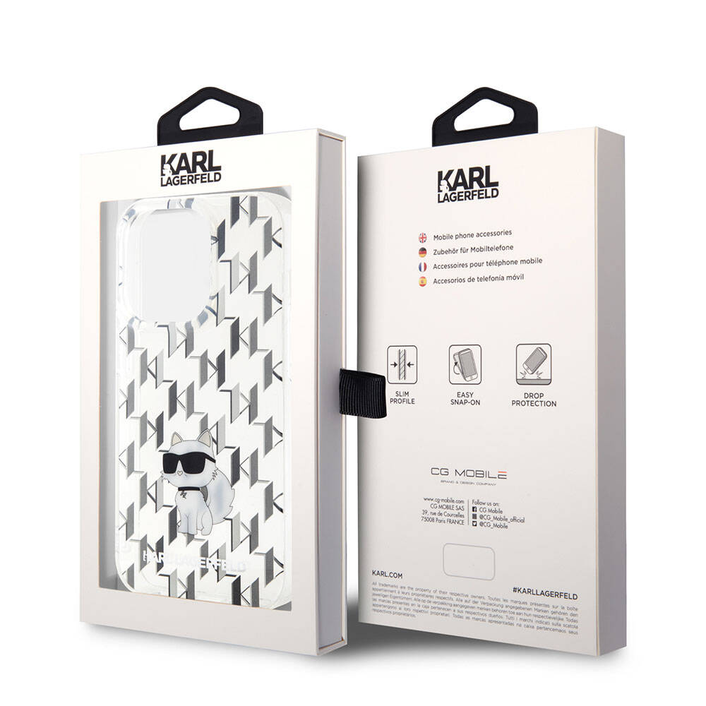 iPhone 15 Pro Max Kılıf Karl Lagerfeld IML C Monogram Orjinal Lisanslı Kapak