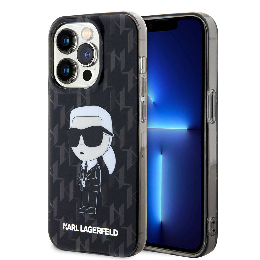 iPhone 15 Pro Max Kılıf Karl Lagerfeld IML İkonik Monogram Orjinal Lisanslı Kapak