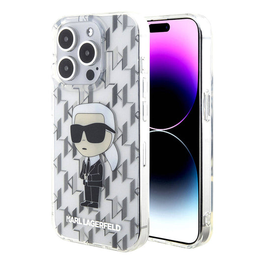 iPhone 15 Pro Max Kılıf Karl Lagerfeld IML İkonik Monogram Orjinal Lisanslı Kapak