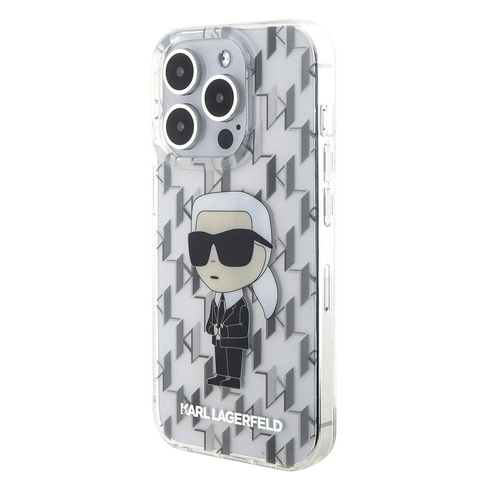 iPhone 15 Pro Max Kılıf Karl Lagerfeld IML İkonik Monogram Orjinal Lisanslı Kapak