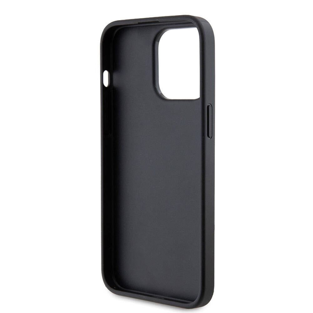 iPhone 15 Pro Max Kılıf Karl Lagerfeld Kartlıklı Metal Logo Orjinal Lisanslı Kapak